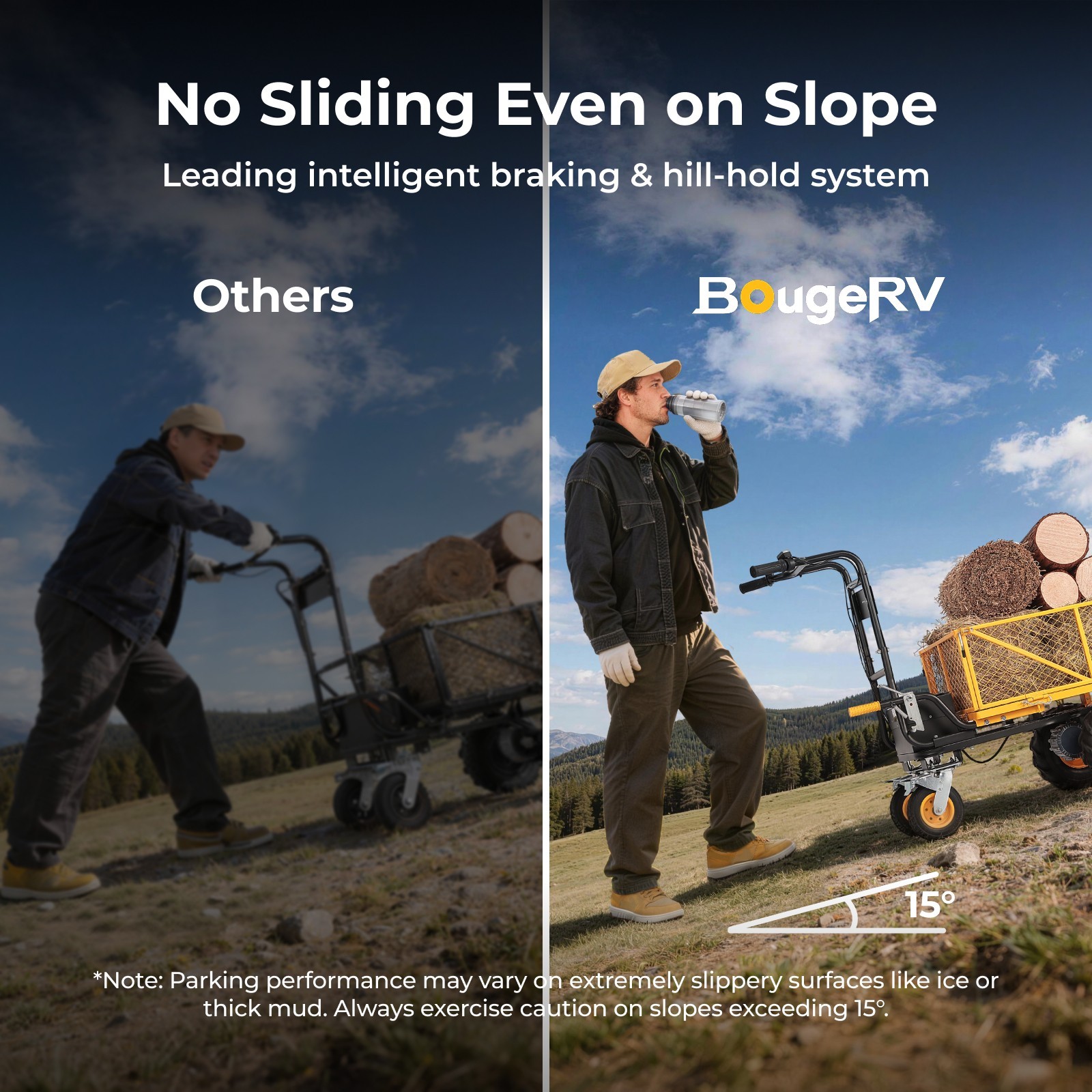 660-1000LBS Electric Utility Garden Cart Heavy-Duty Power Wagon Wheelbarrow 48V