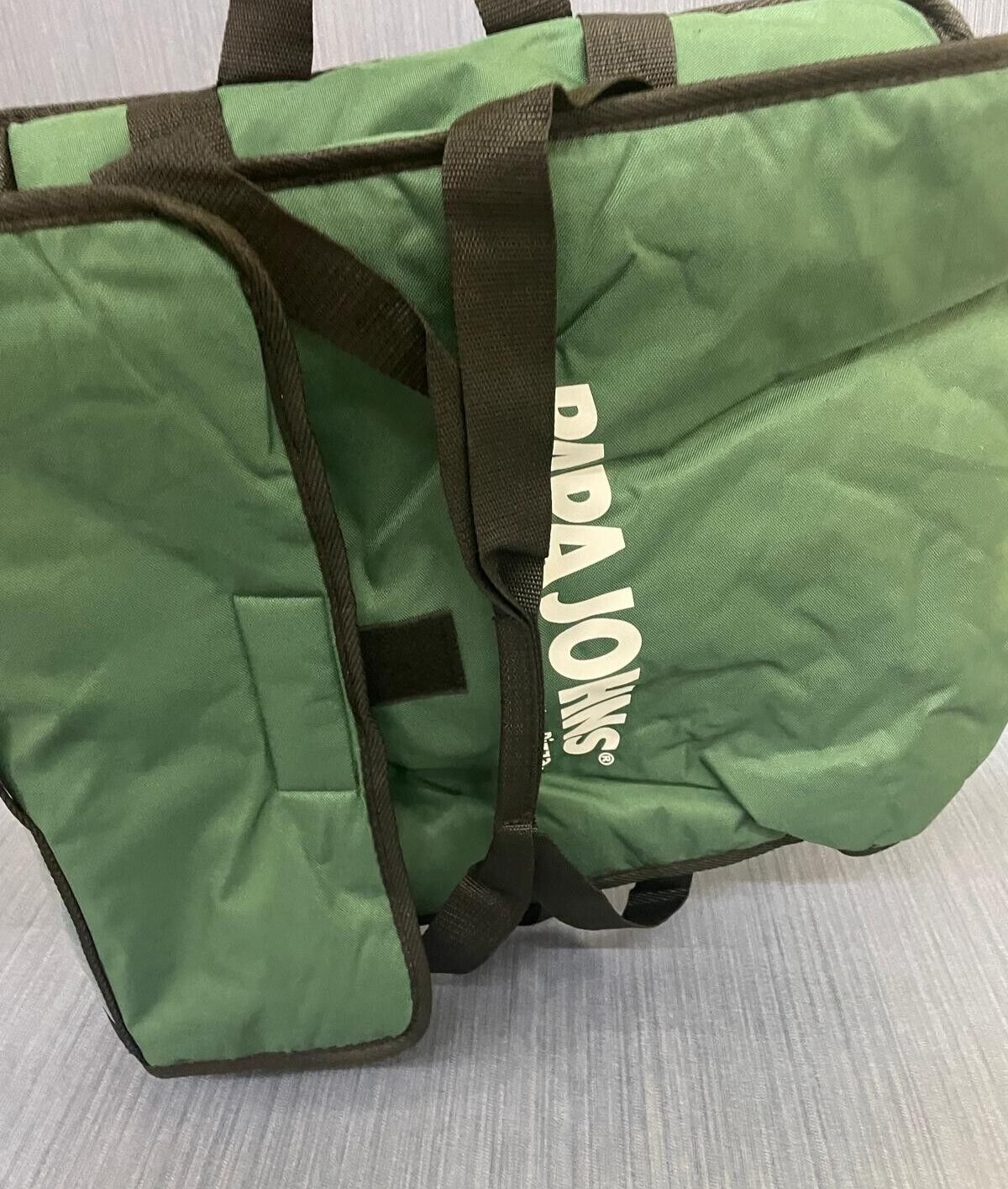 Papa John's Green Large Pizza Delivery Bag Thermally Insulated Door Dash Etc.