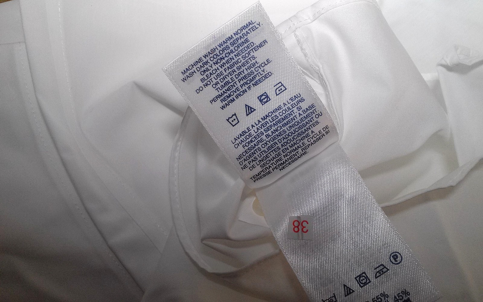 2 Lands' End Wrinkle Free Broadcloth Women's White Shirts Sz 12