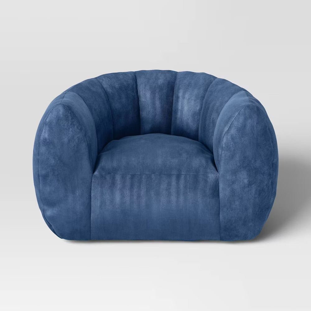 Corduroy Club Chair Navy - Pillowfort