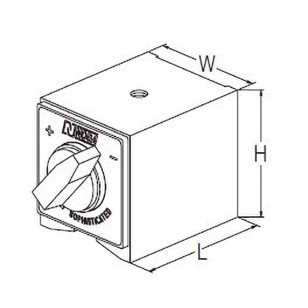Noga DG0039 On/Off Magnetic Indicator Base 290Lb Force, M10 x 1.25 Thread