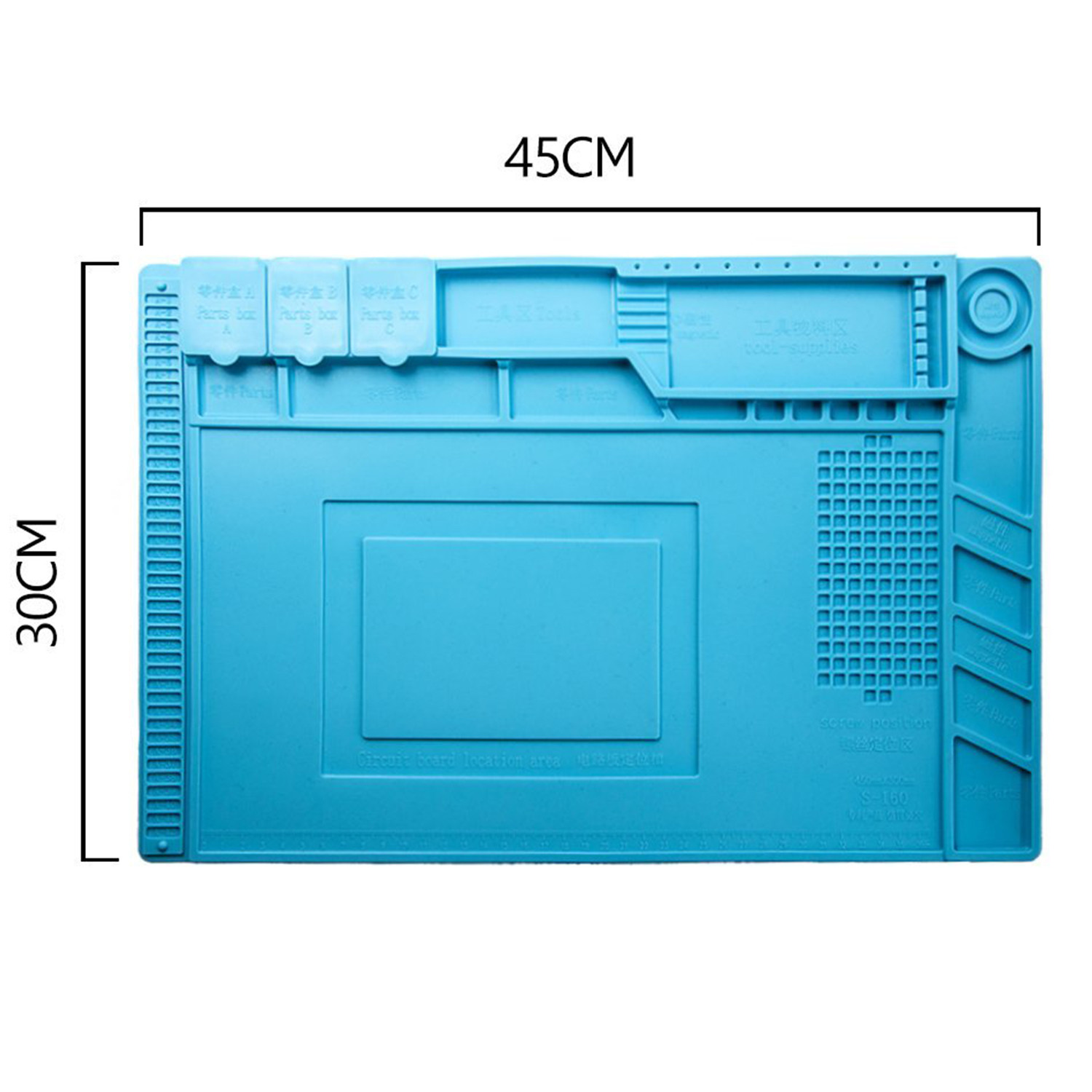 Magnetic Heat Insulation Silicone Pad Mat Platform For Soldering Repair 45x30cm