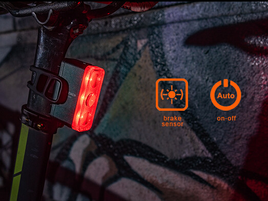 RAVEMEN TR500 Bike Tail Light Bicycle Brake LED Rear Light Rechargeable 1600mAh