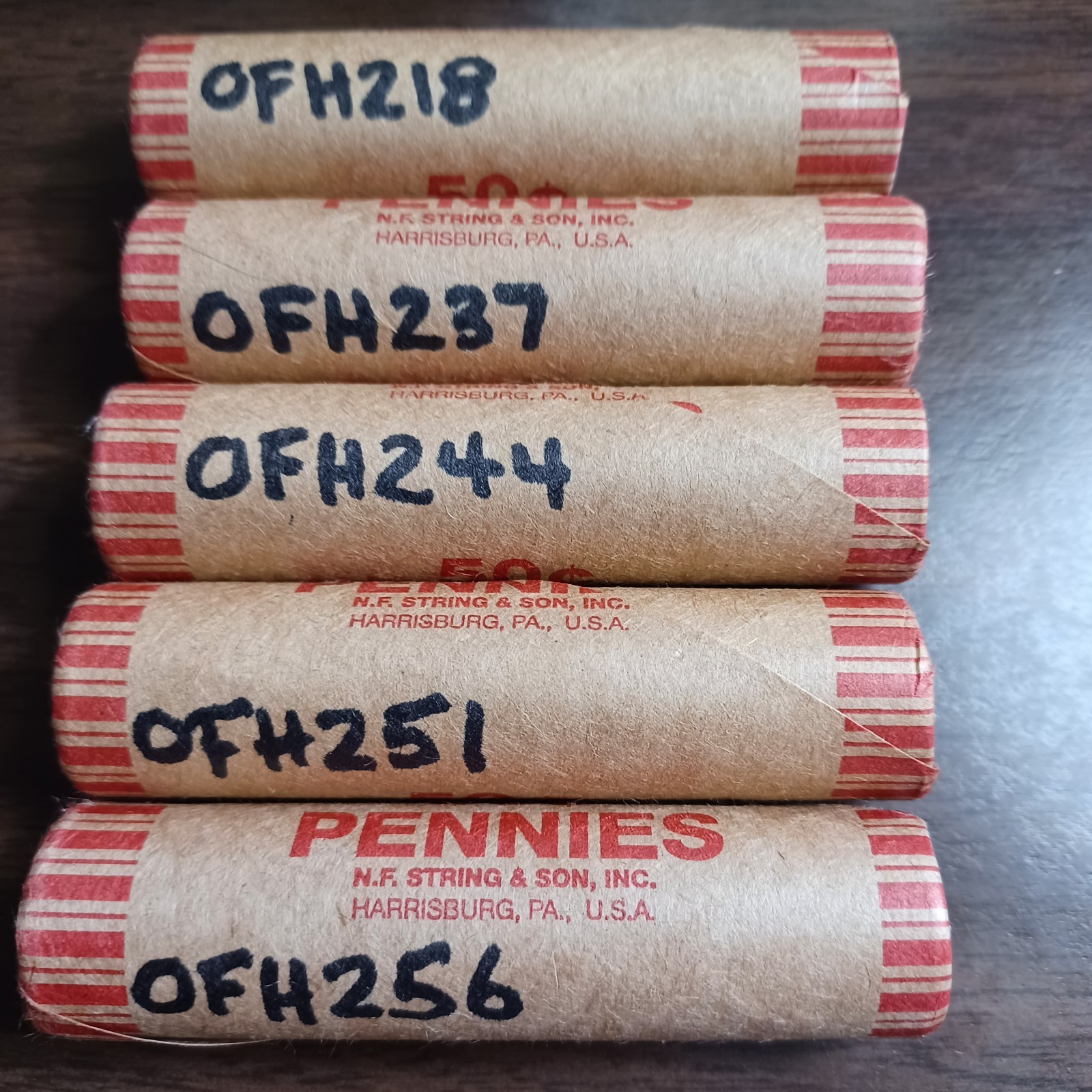 Wheat Cent Roll ranging from 1909-VDB-55PDS-Ol' Fred's Hoard, 60% Pre40-SEE DESC