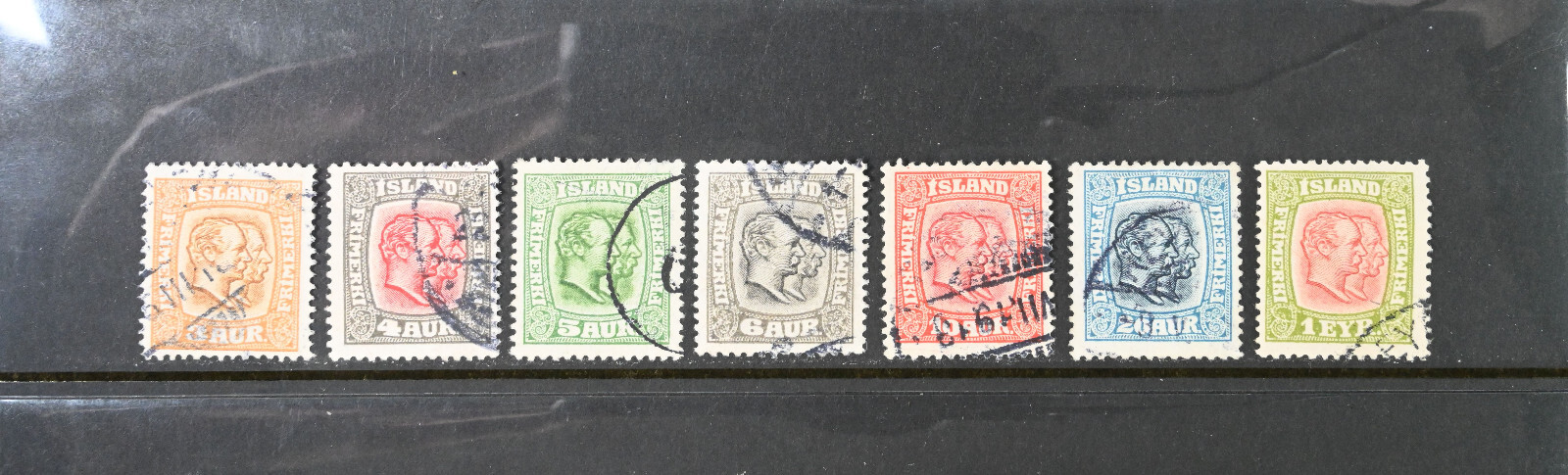 Iceland Scott # 99-107 Watermark WMK F-VF Used Stamps Cat $187