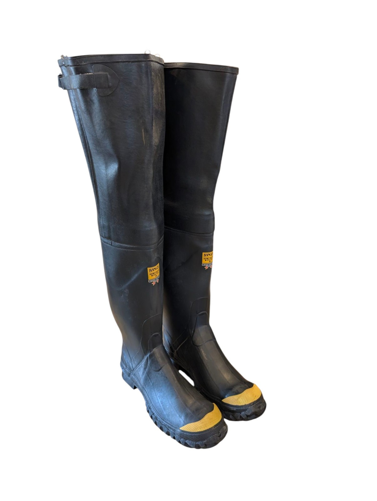 VTG New NOS Ranger Steel Toe 3/4 Waders Boots  Made in USA Safety Boot Work 14