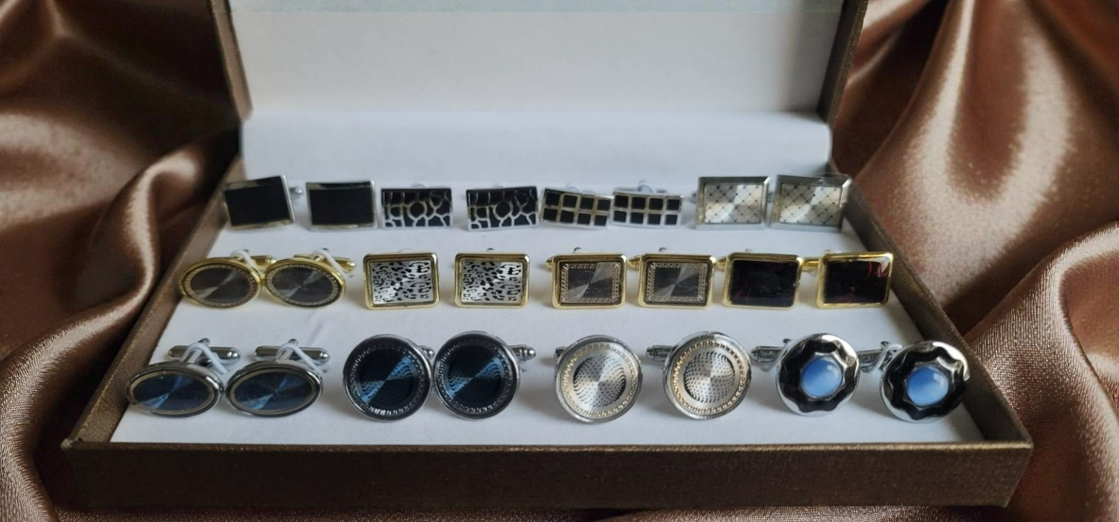 12 Pairs of cufflinks for Men Versatile variants Cufflinks Gifts For Men