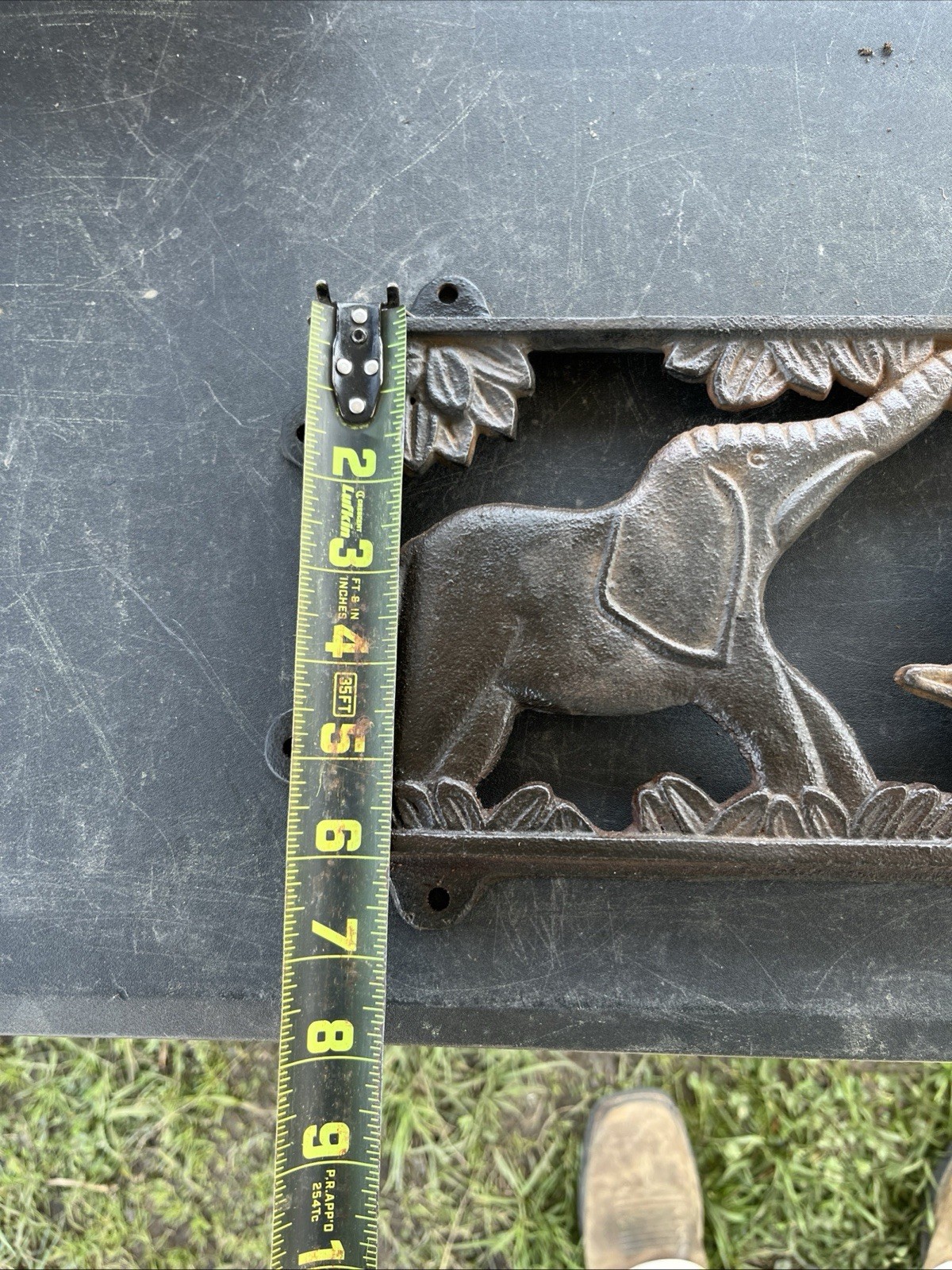 Vintage Cast Iron Animals Bench Back Safari Jungle Theme 6”x28”