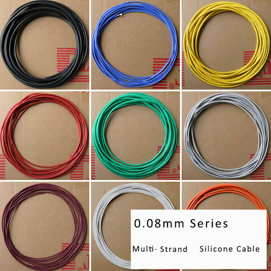 30awg-2awg Chose Colors UL Multi-Strand Silicone Flexible Soft Cable 0.08mm Wire