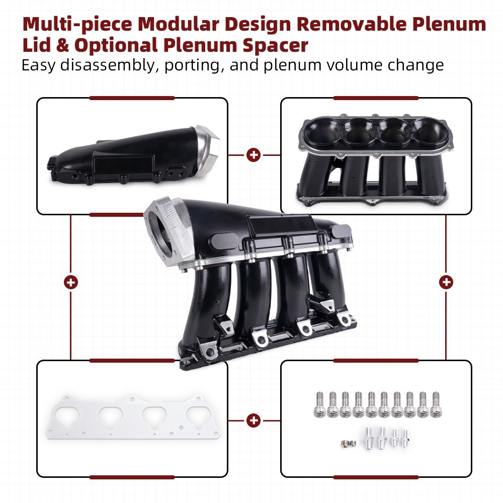 Ultra Series Street Intake Manifold Black for Honda Acura K20A/A2/A3 K24 Engines