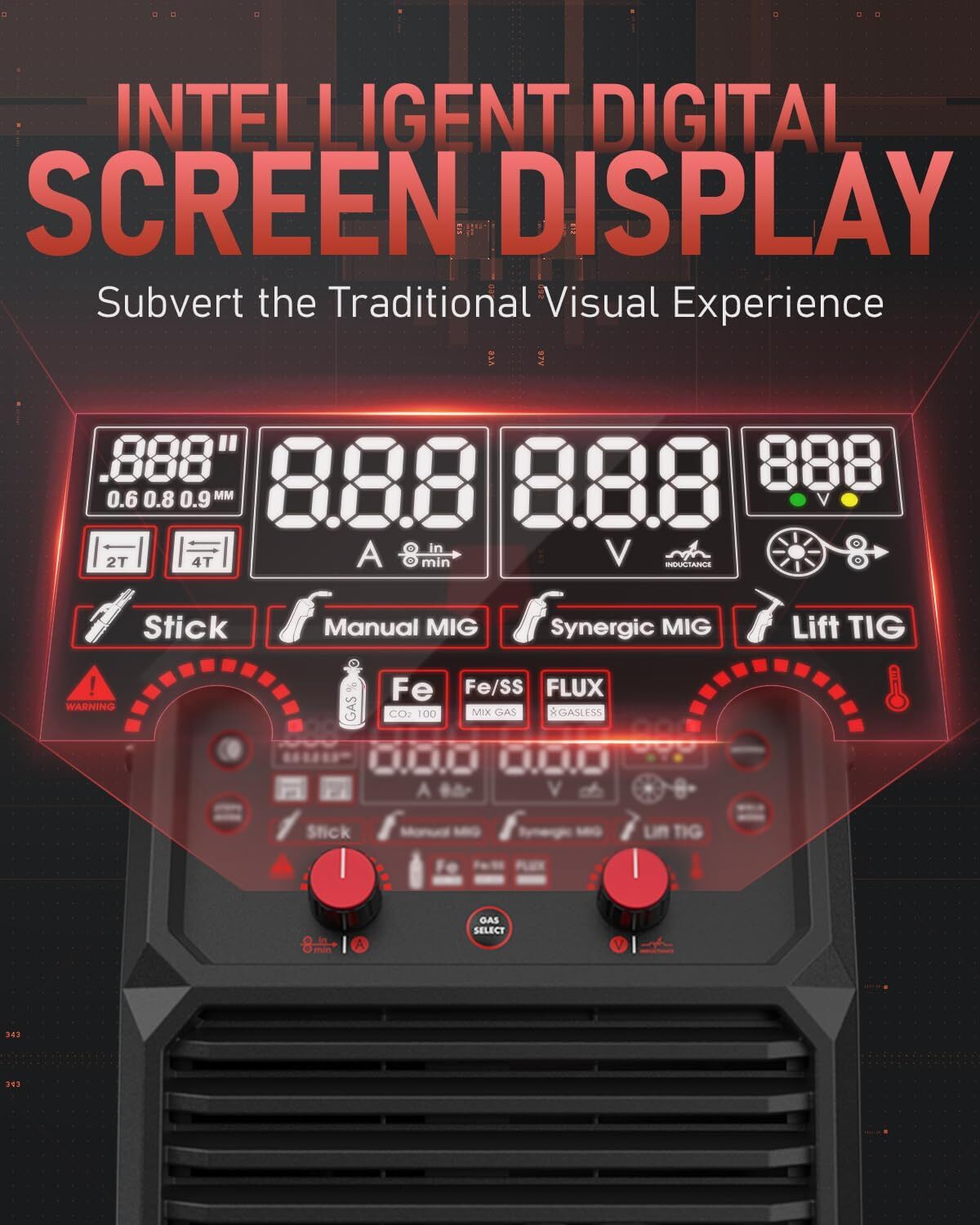 Flux Core MIG/Gas MIG/Lift TIG/Stick 4 in 1 Multi-process Welding Machine