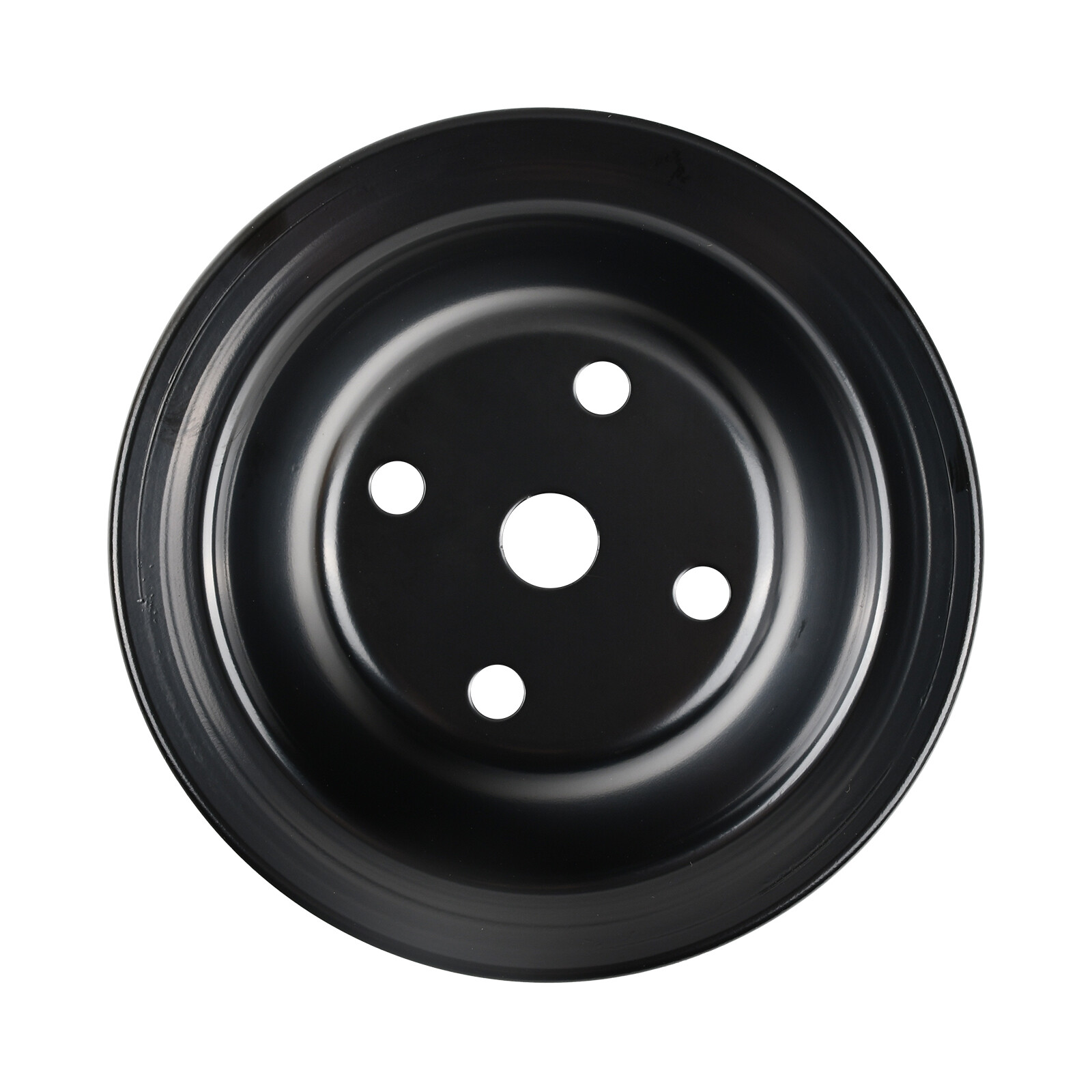 For Small Block Chevy SBC 350 Black Double Groove Steel Long Water Pump Pulley