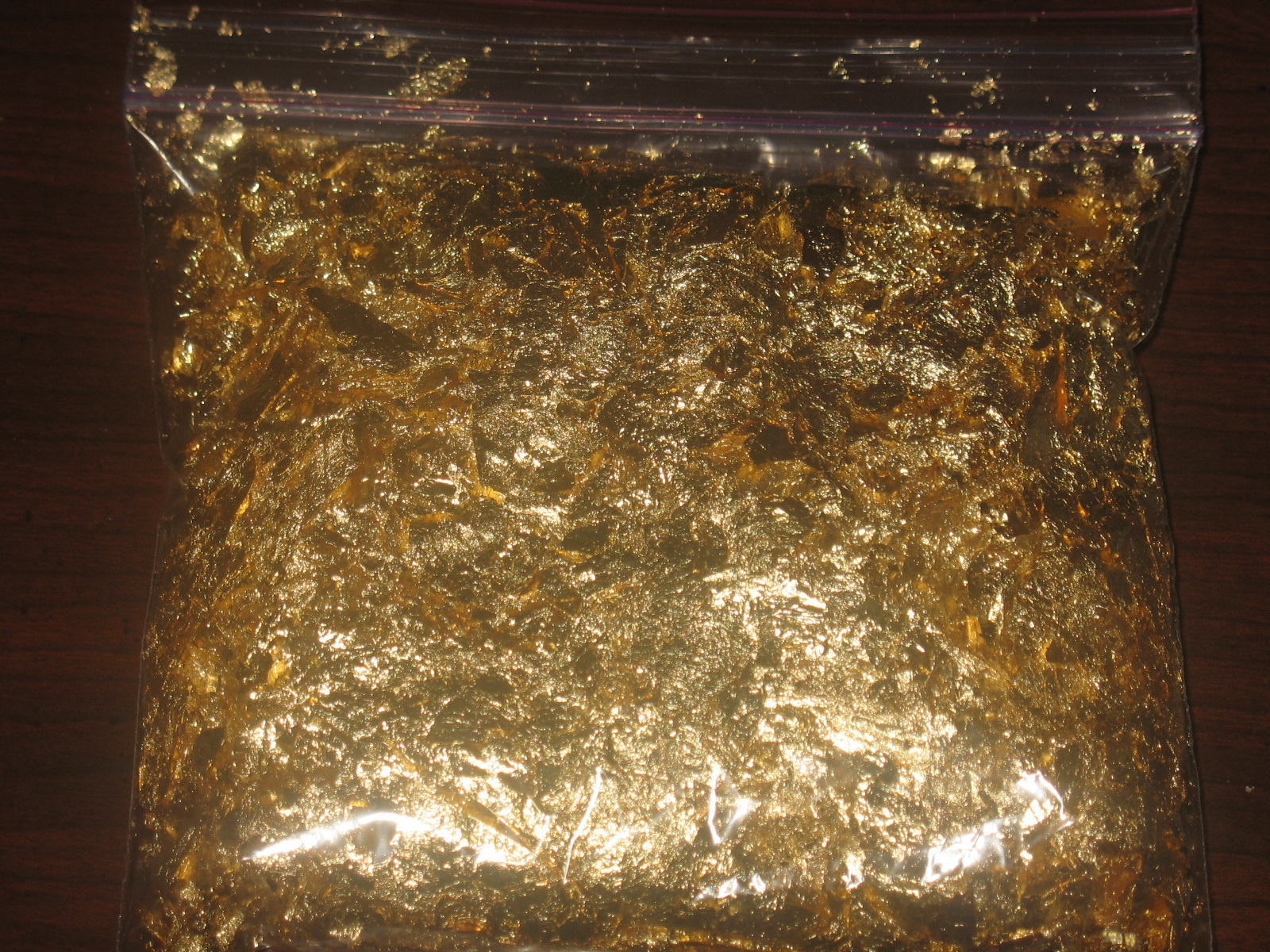 20 Grams of HUGE Gold Leaf Flakes! In Bag! Great For Gift Giving!!! Ships Free!