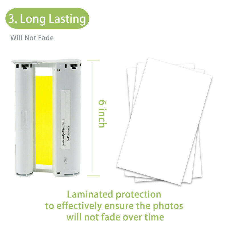 Compatible KP-108IN Color Ink Paper Set 4x6 for Canon Selphy CP1300 1200 910 Lot