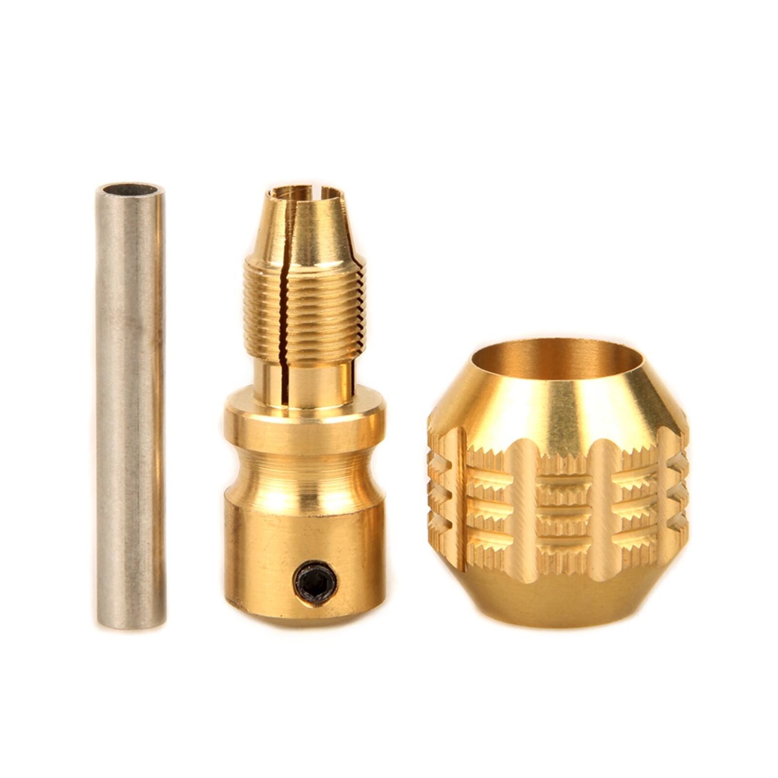 CNC Brass Tattoo Machine Grip Anti-skidding Self Locking 30mm Gold