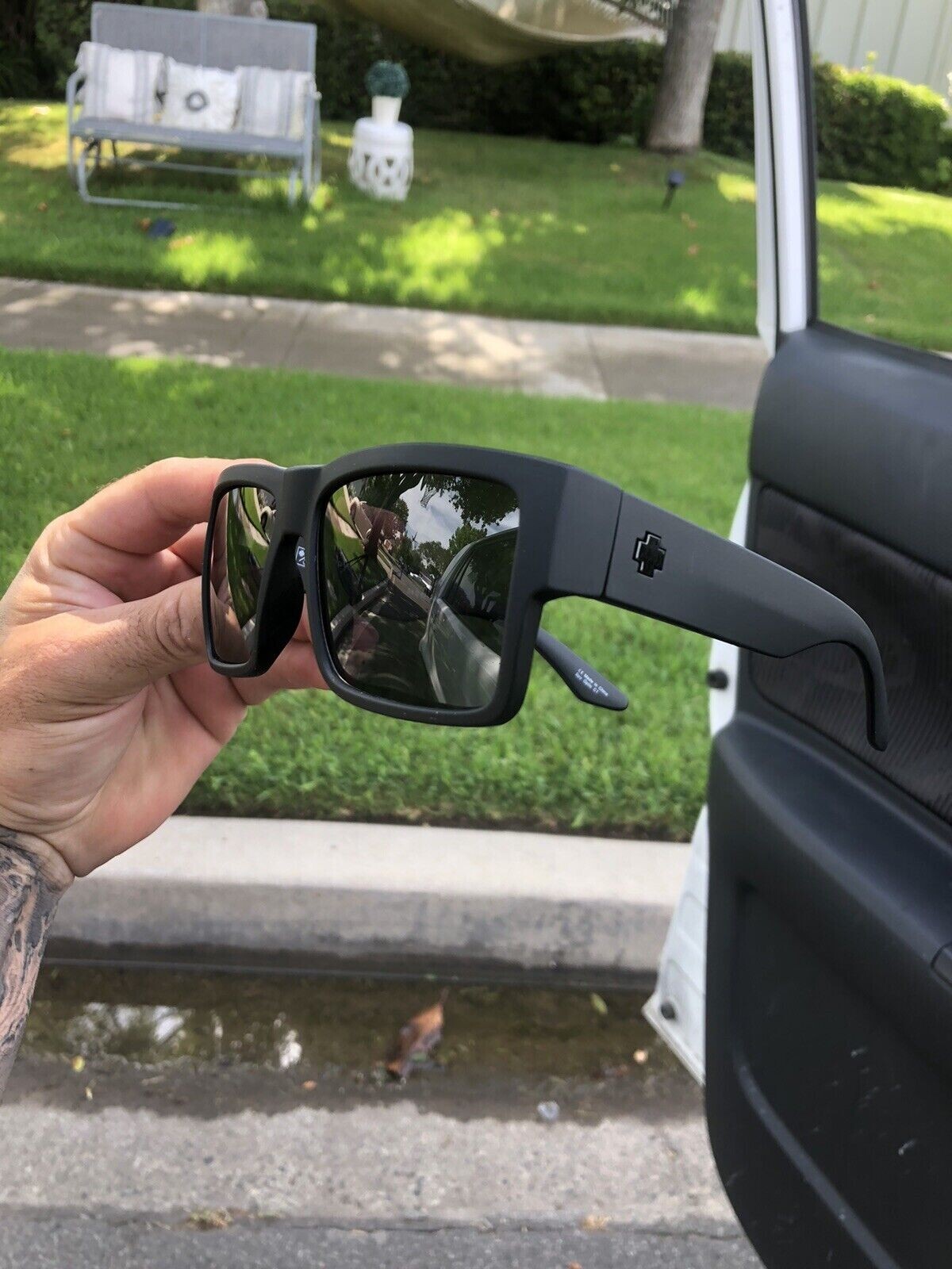 Polarized Spy Cyrus Sunglasses Soft Matte Black Frame Smoke Tint Polarized Lens