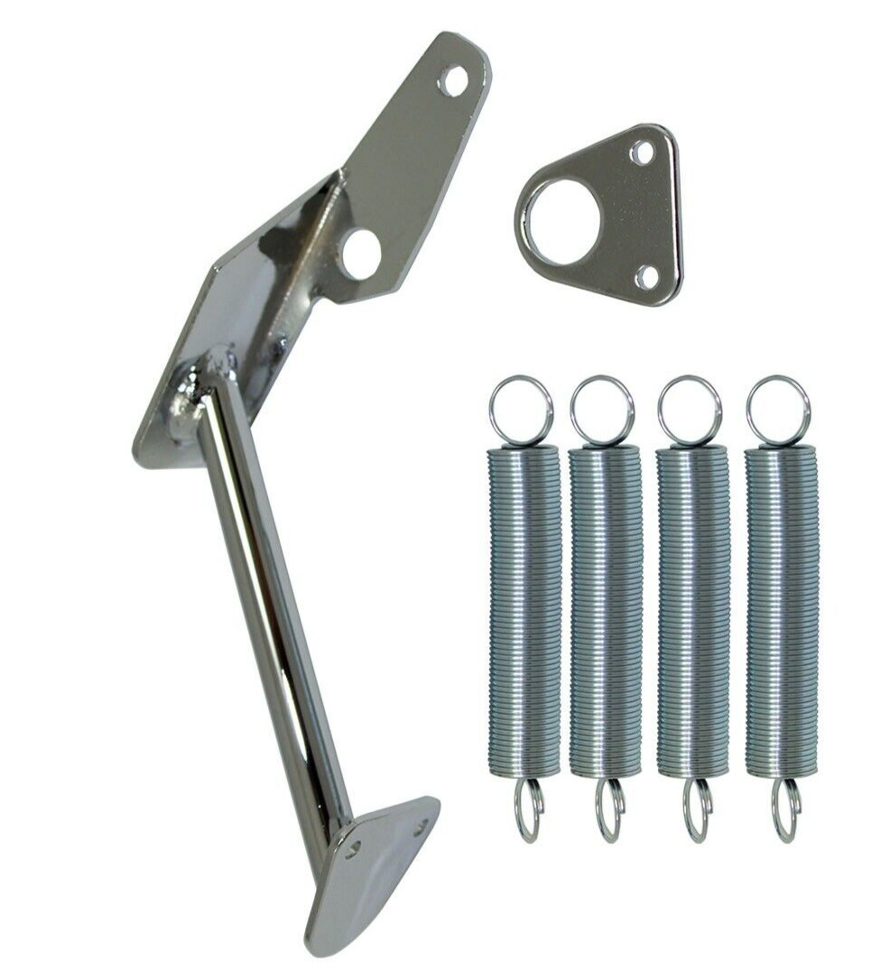 Chrome Carburetor Throttle Dual Return Springs Holley 2300 / 4150 / 4160 4 Brl