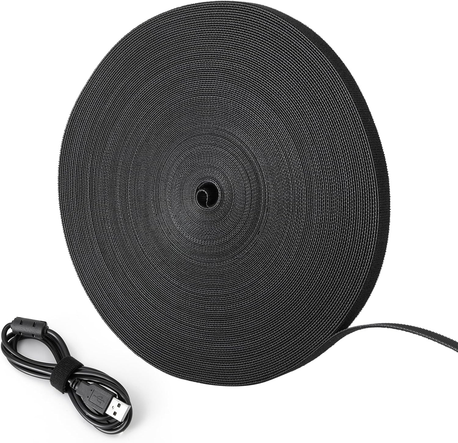 1/2In X 100Ft Hook and Loop Roll | Double-Sided Strips Self-Gripping Straps