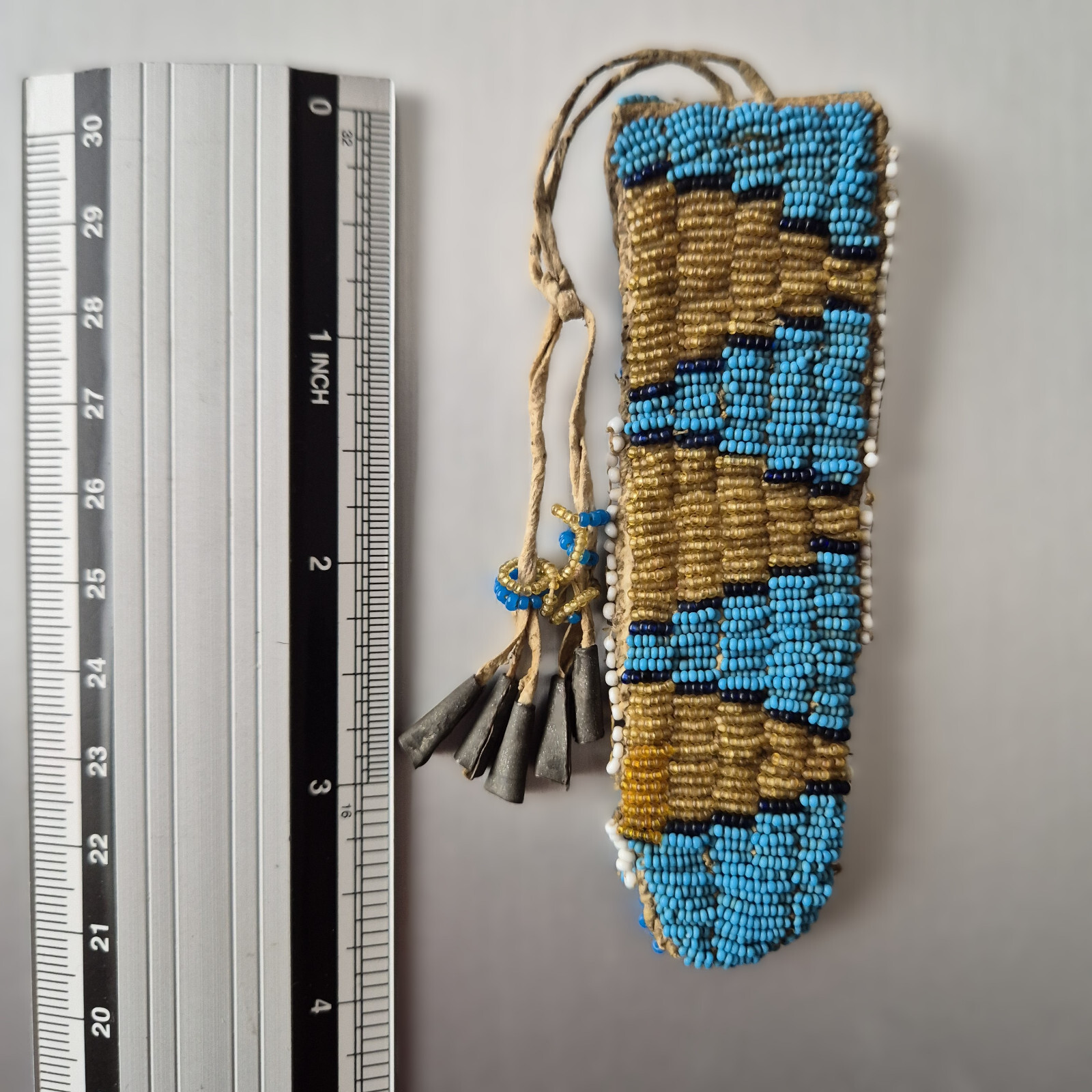 Antique Central Plains (Cheyenne/ Arapaho?) Small Beaded Bag, circa 1860s-1870s