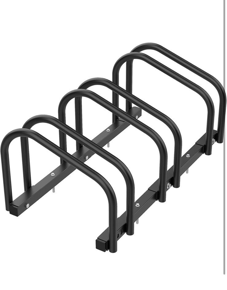 WALMANN 3 Bikes Floor Bike Stand, Bike Parking Rack Garage Bike Storage Stand