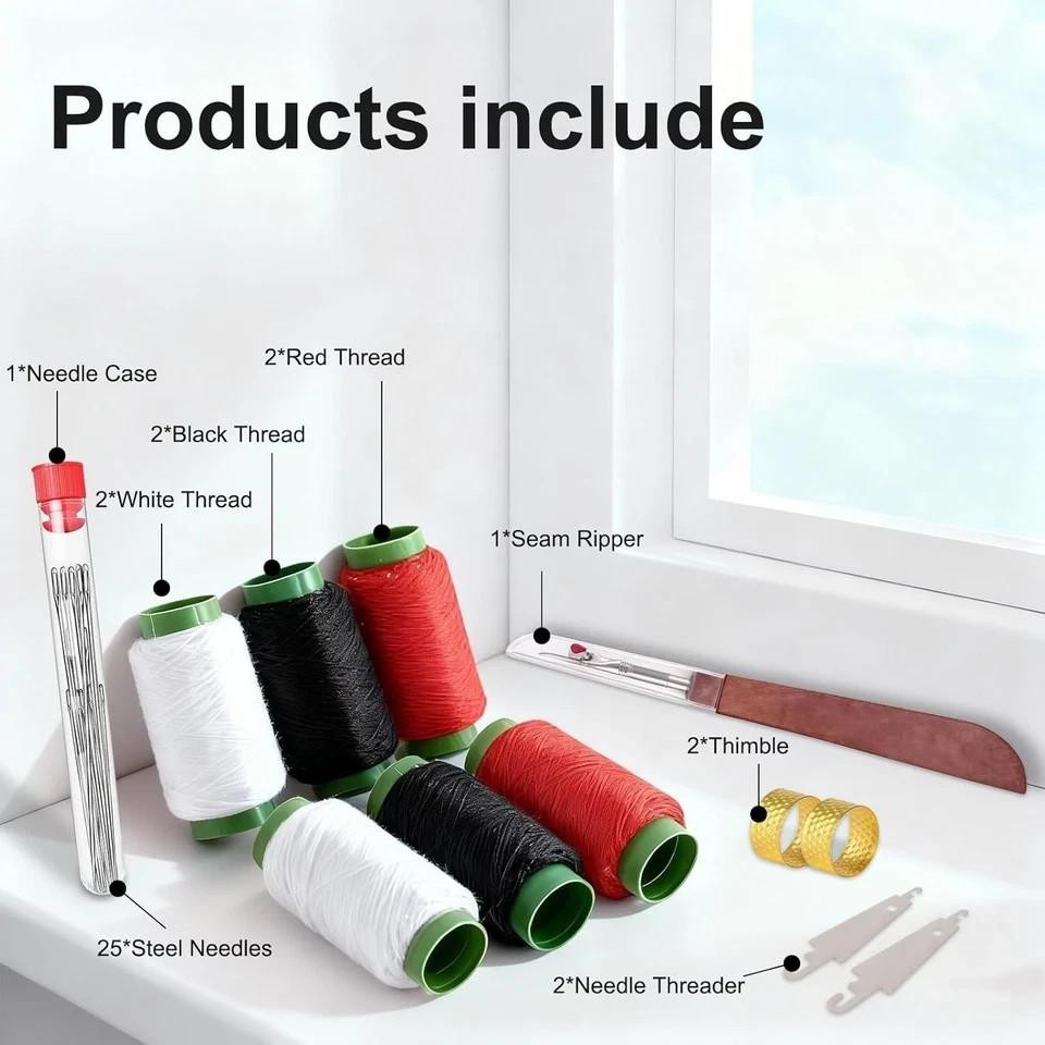 Big Eye Steel Needles Set, Stainless Steel Sewing Needle Kit Us