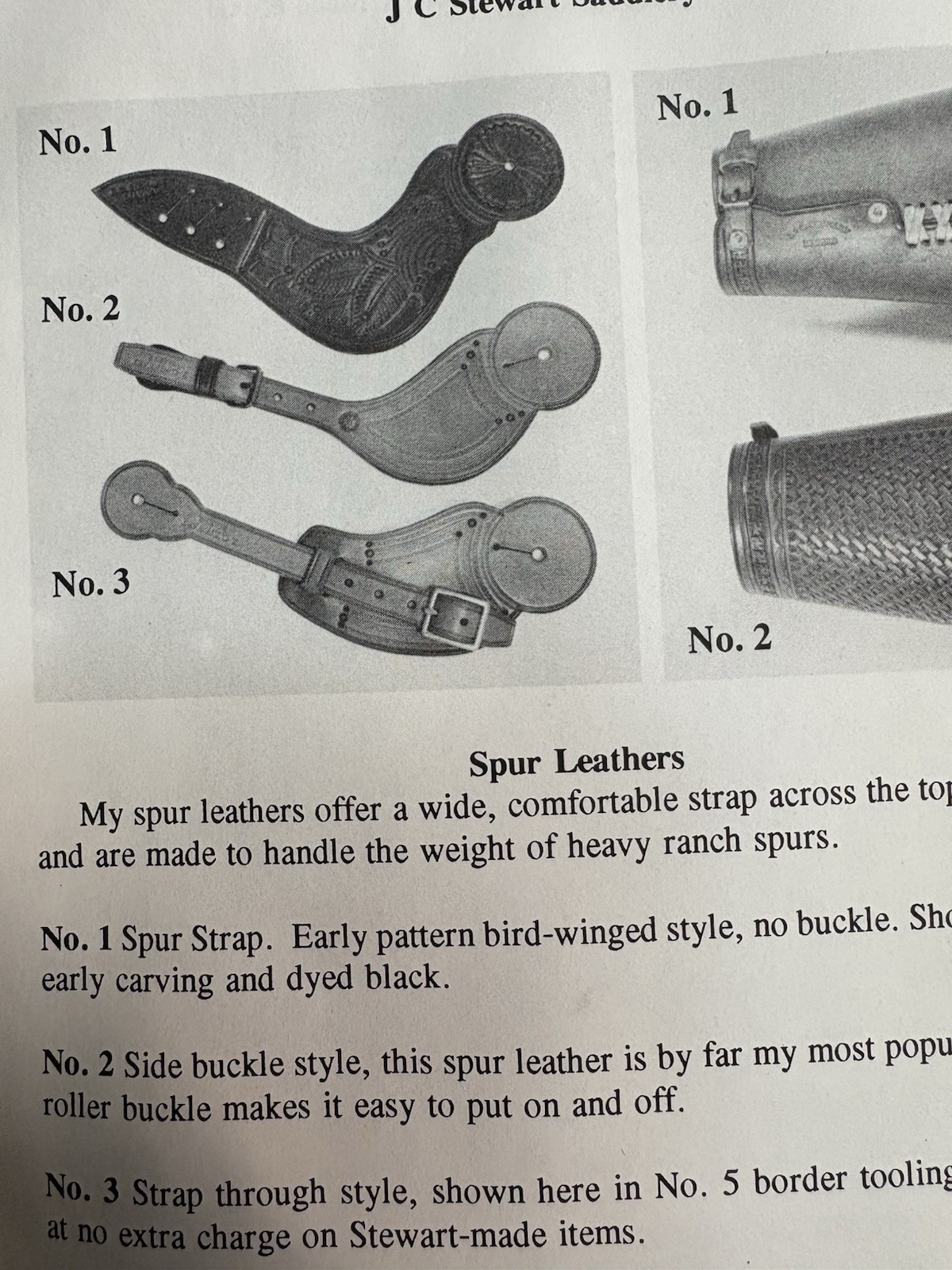 Meanea Style Old West Spur Straps, by Stewart Saddlery of Arizona