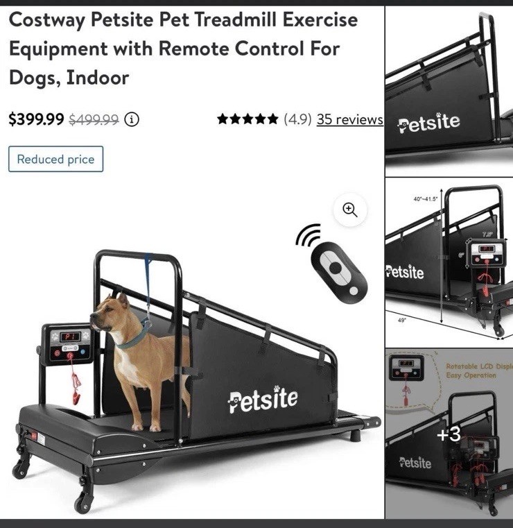 PETSITE Dog Treadmill Pet Running Machine for Small Medium Dogs