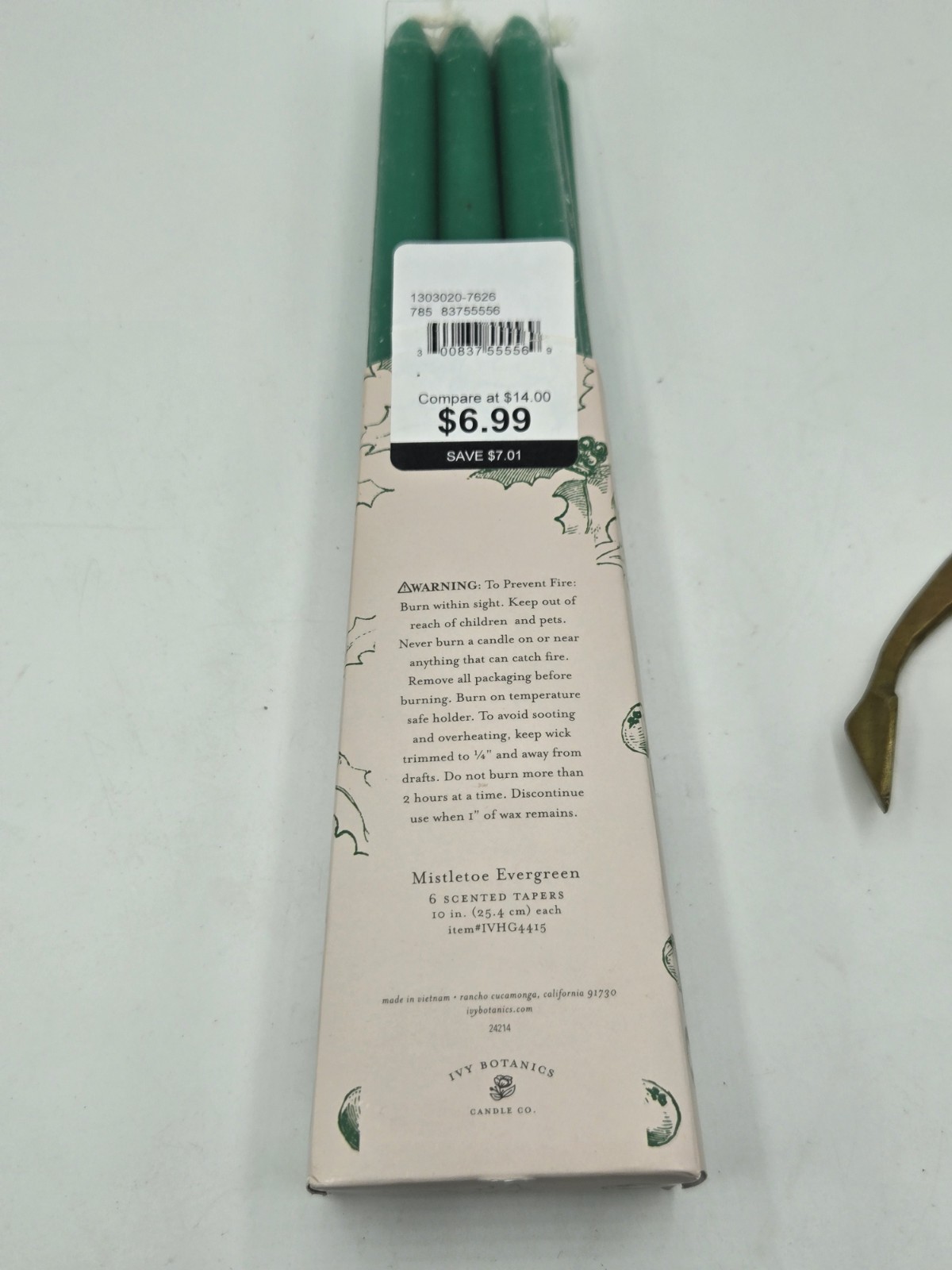 1 brass Anchor candle holders nautical theme