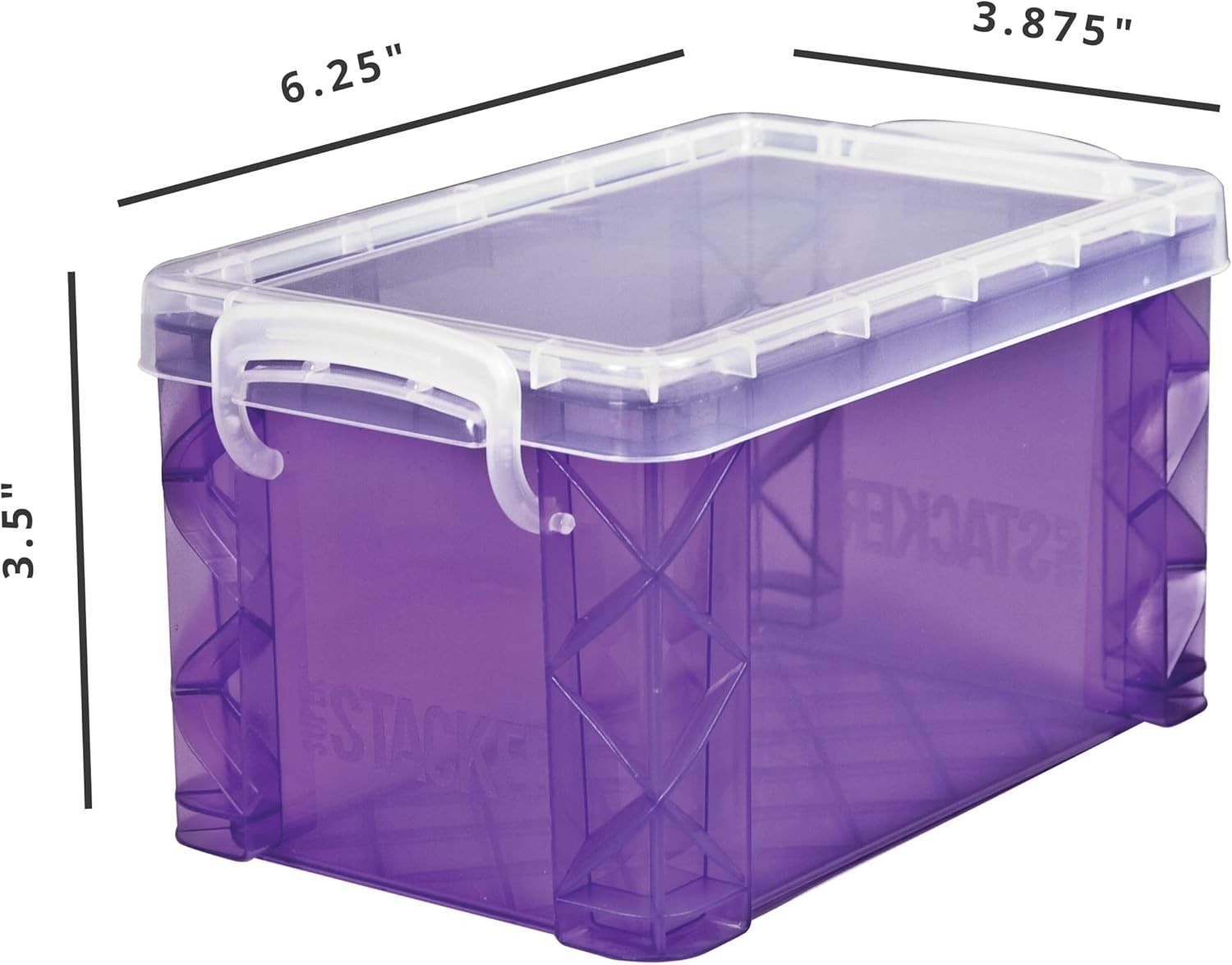 Storage Studios Super Stacker Storage Box-3.6"X4"X6.5" Assorted Colors Lot of 6