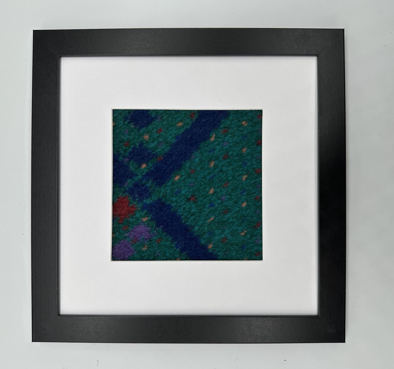 Authentic PDX Airport Portland Oregon Original Carpet Square Framed Mounted