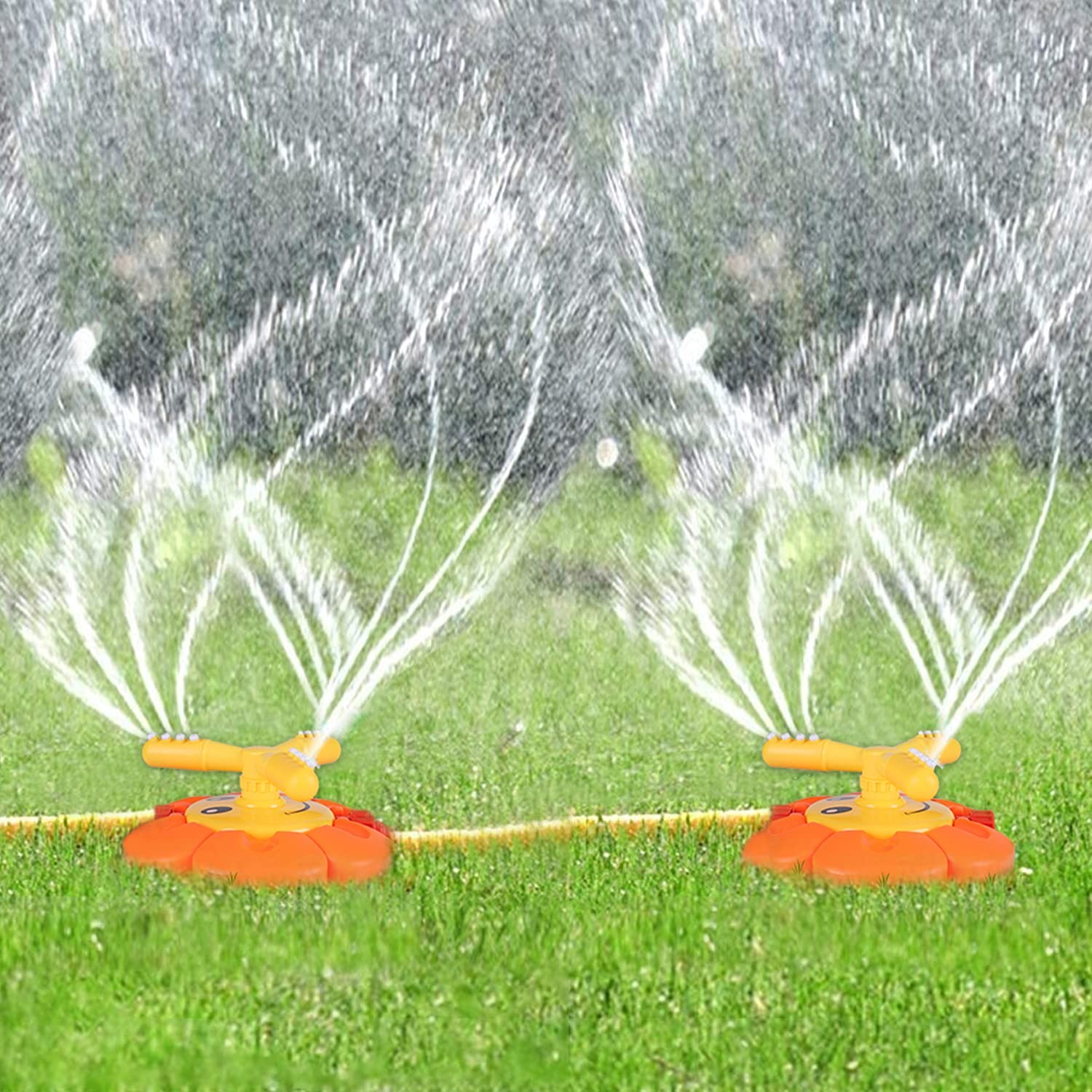 Water Sprinkler for Kids Toddlers Sprinklers with Roating Spray Nozzles Attac...