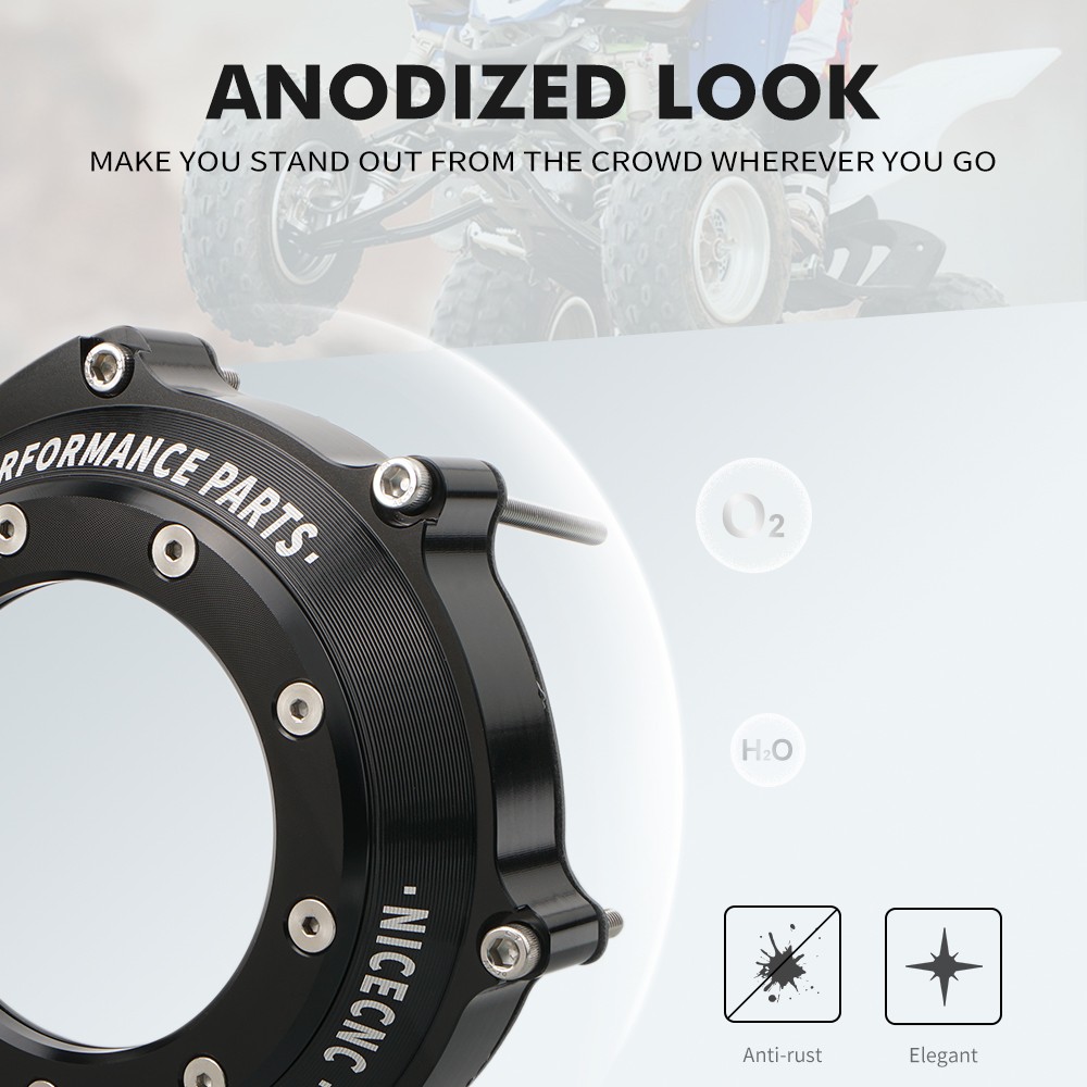 For YAMAHA YFZ450R Observing Window Clutch Cover Guard + Gasket 2009-2024 Black