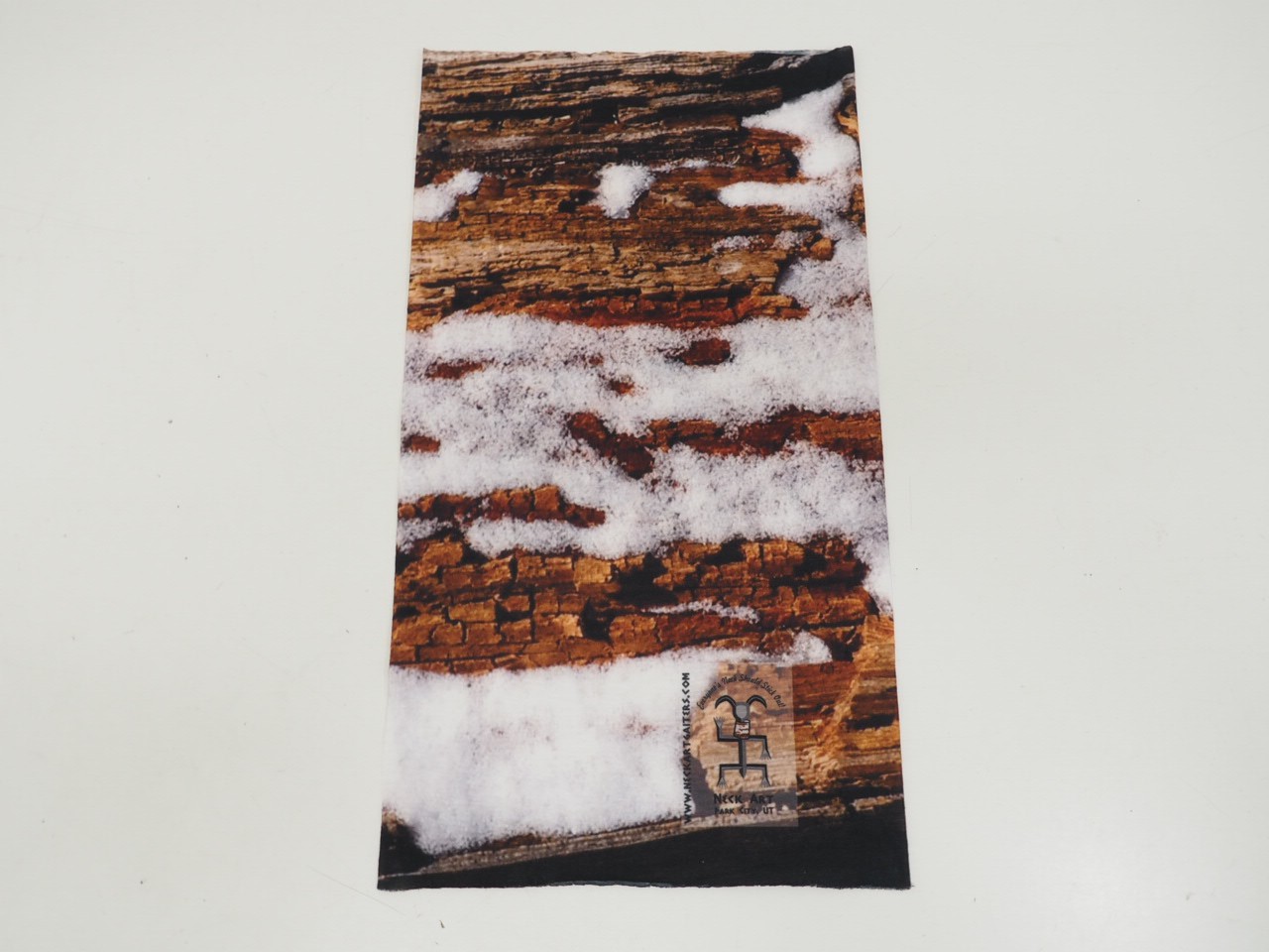 Neck Art Gaiters Unique Neck Gaiter Designed in Park City Utah Brown/Black/White