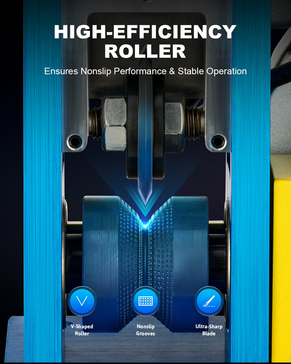 CREWORKS Portable Powered Electric Wire Stripping Machine 1/4HP Cable Stripper