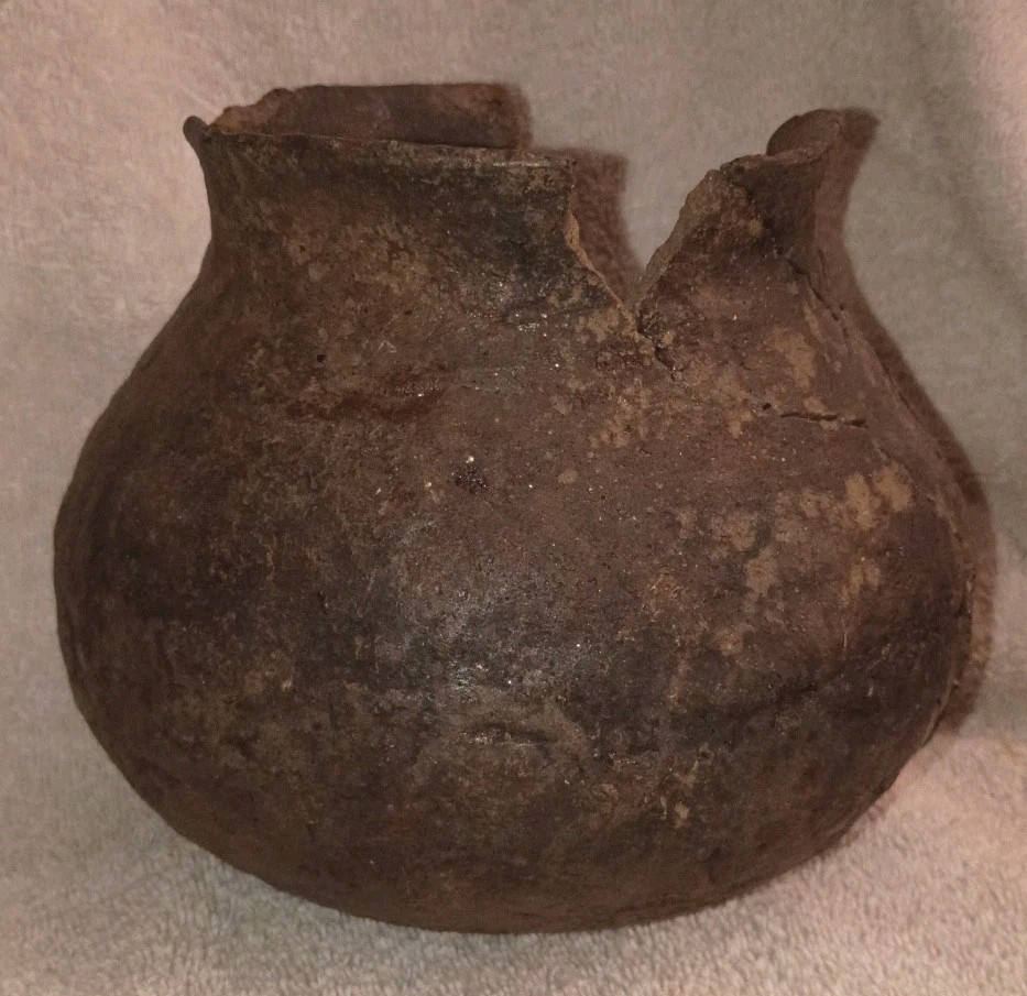 Great Antique Ancestral Pueblo Corrugated Jar Pottery Bowl