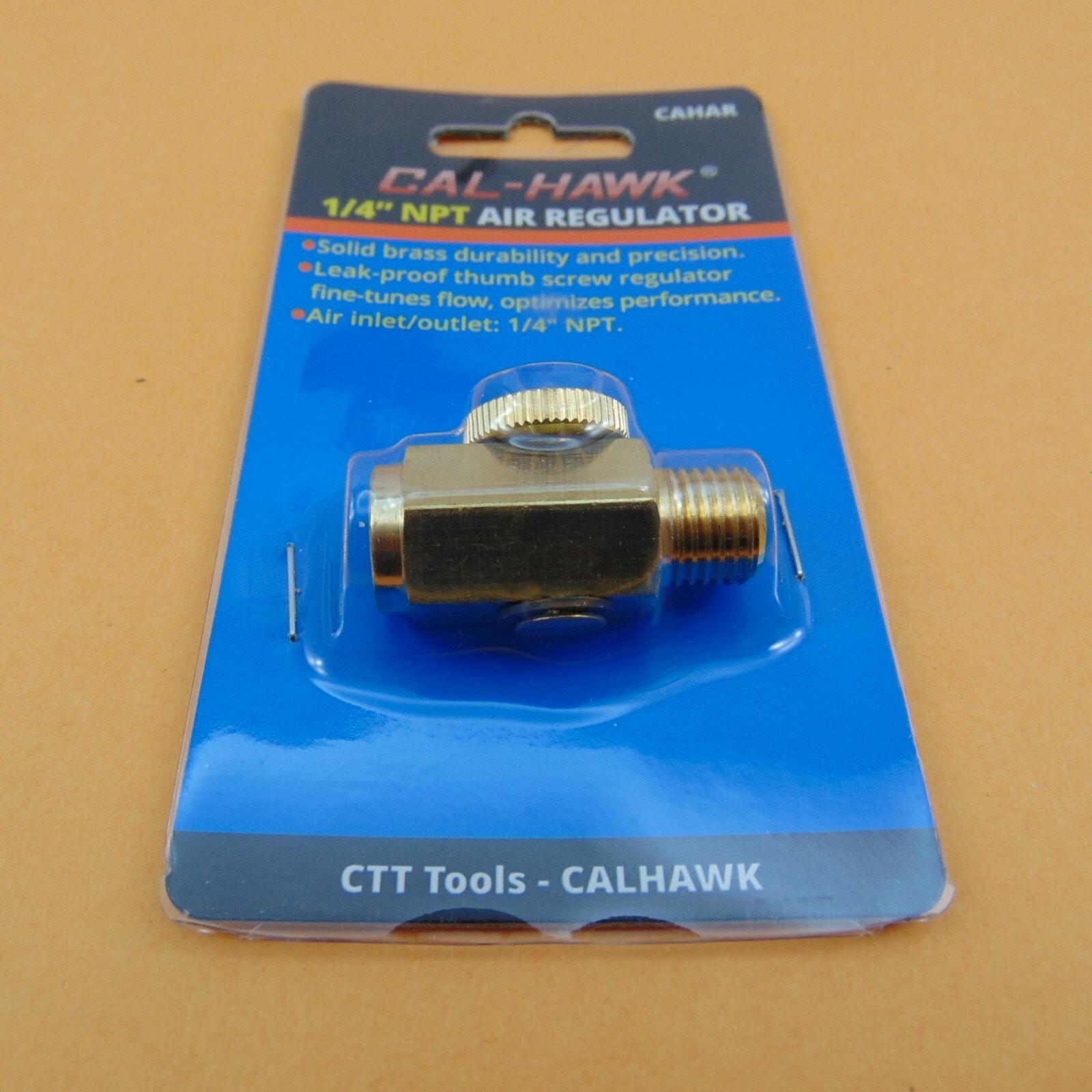 1/4" Air Tool Pressure Regulator Thumbwheel Inline Adjustable Flow Solid Brass