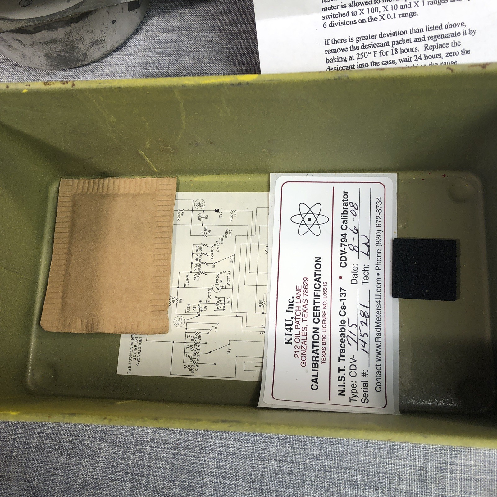 Victoreen CDV-715 Civil Defense Radiation Survey Meter Cold War Fallout Shelter