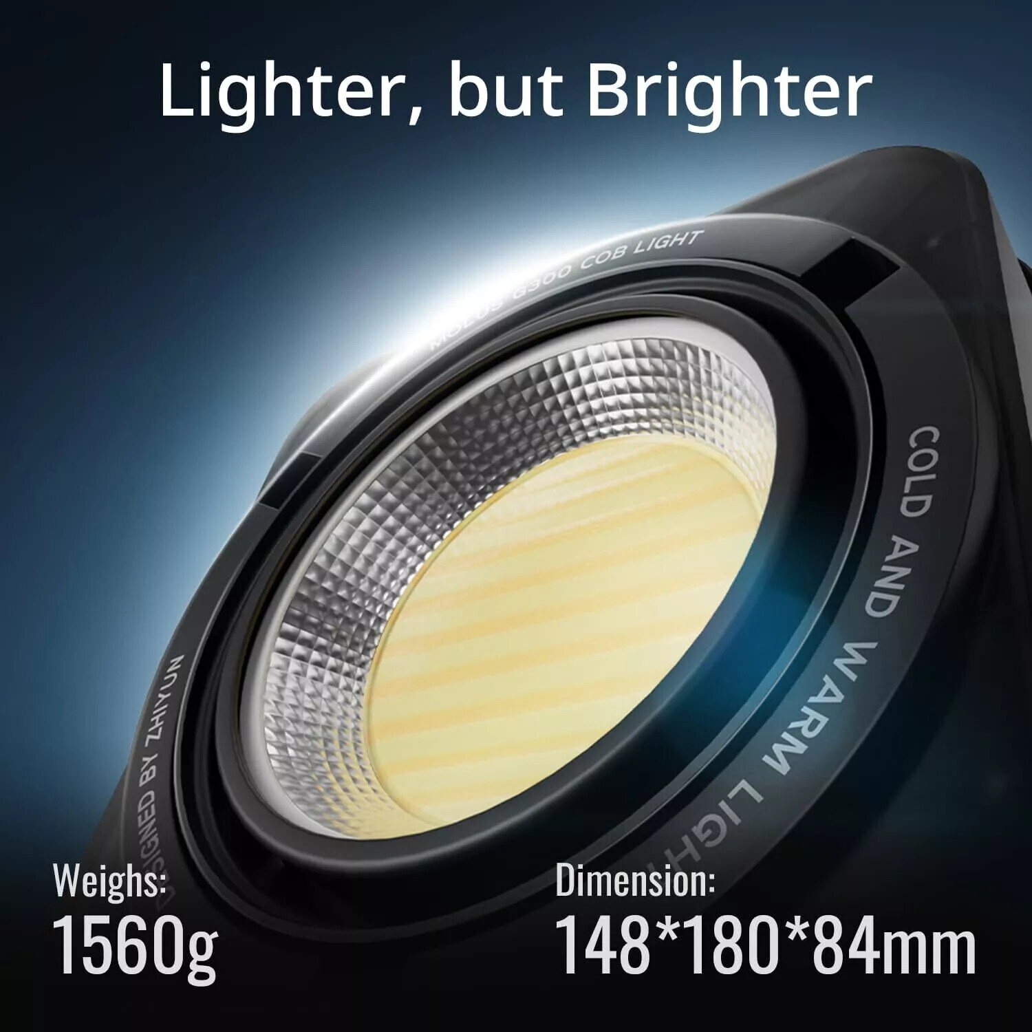 Zhiyun Molus G300 300W Bi-Color LED Video Light Photography Lighting 2700K-6500K