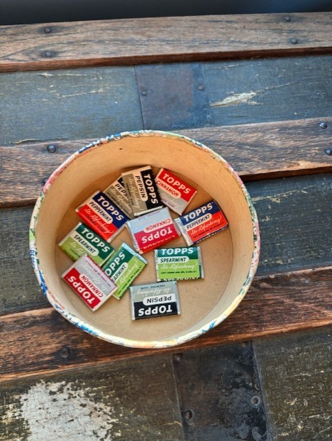 1940's Topps Chewing Gum Spot Counter Display - old Advertising Marketing piece