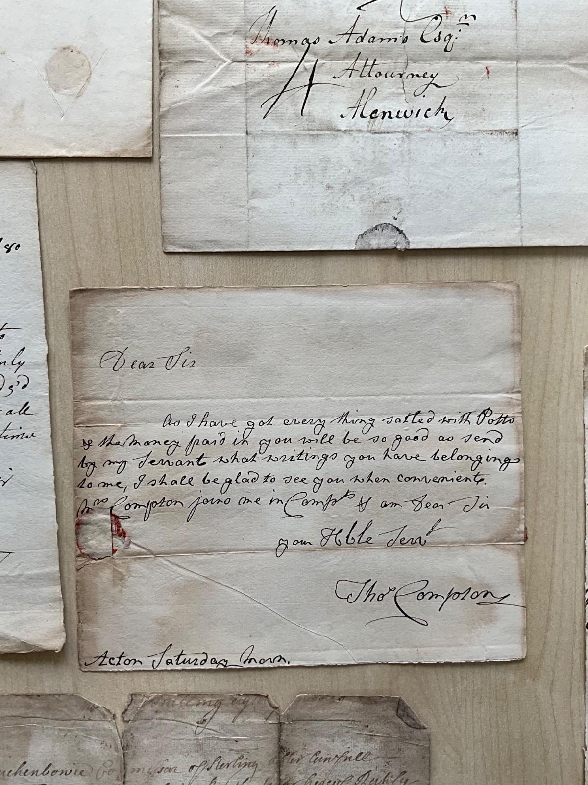 Antique GB Ephemera 1704 - 1880 mixed collection letters, deeds, invoices #SF45