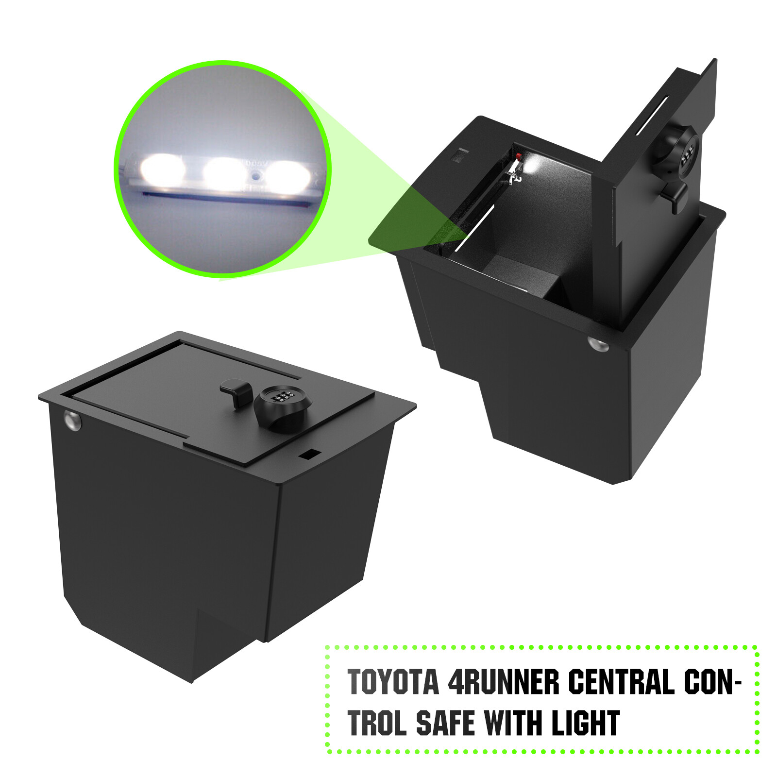 Center Console Safe Vault Storage Box For 2010-24 Toyota 4Runner For 00016-86184