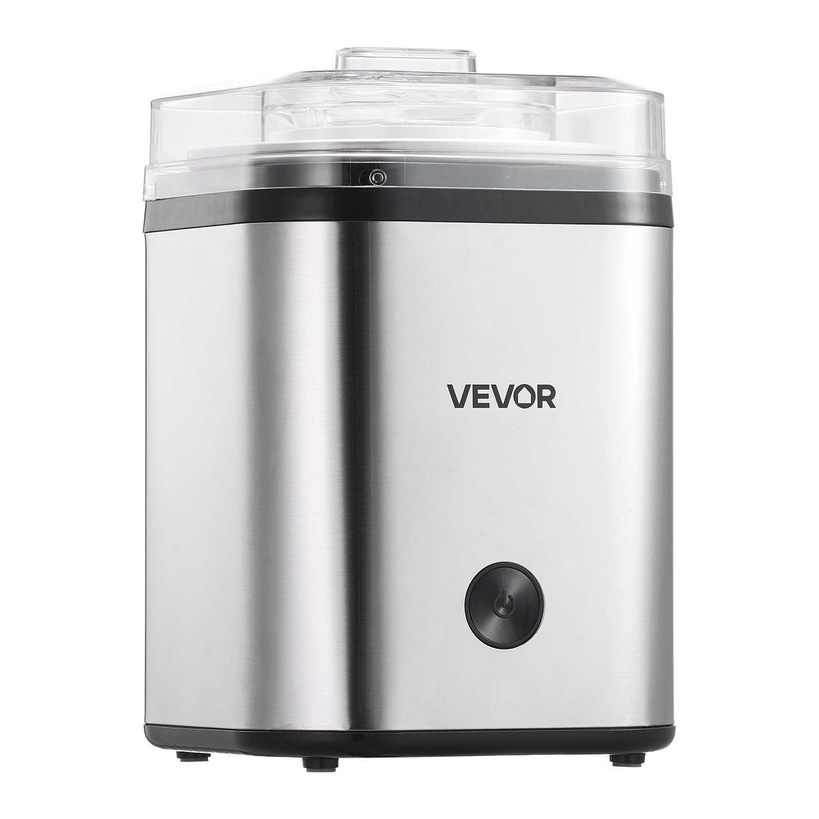 VEVOR Ice Cream Maker Stainless Steel Automatic Machine 2.11 Qt Capacity Silver