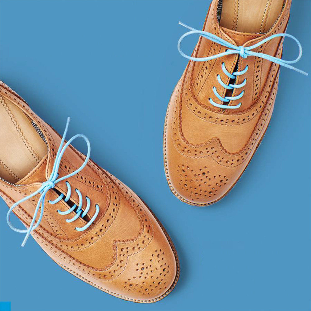 [2 Pairs] (4 Laces) Waxed Shoelace for Dress Shoes Laces Oxford Brown Black Red