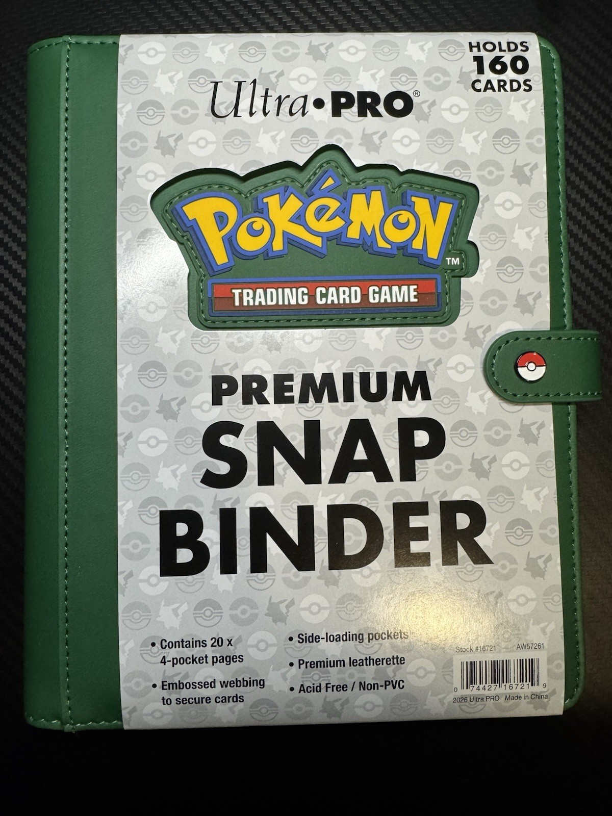 Ultra Pro - Green Pokemon Premium Snap Binder