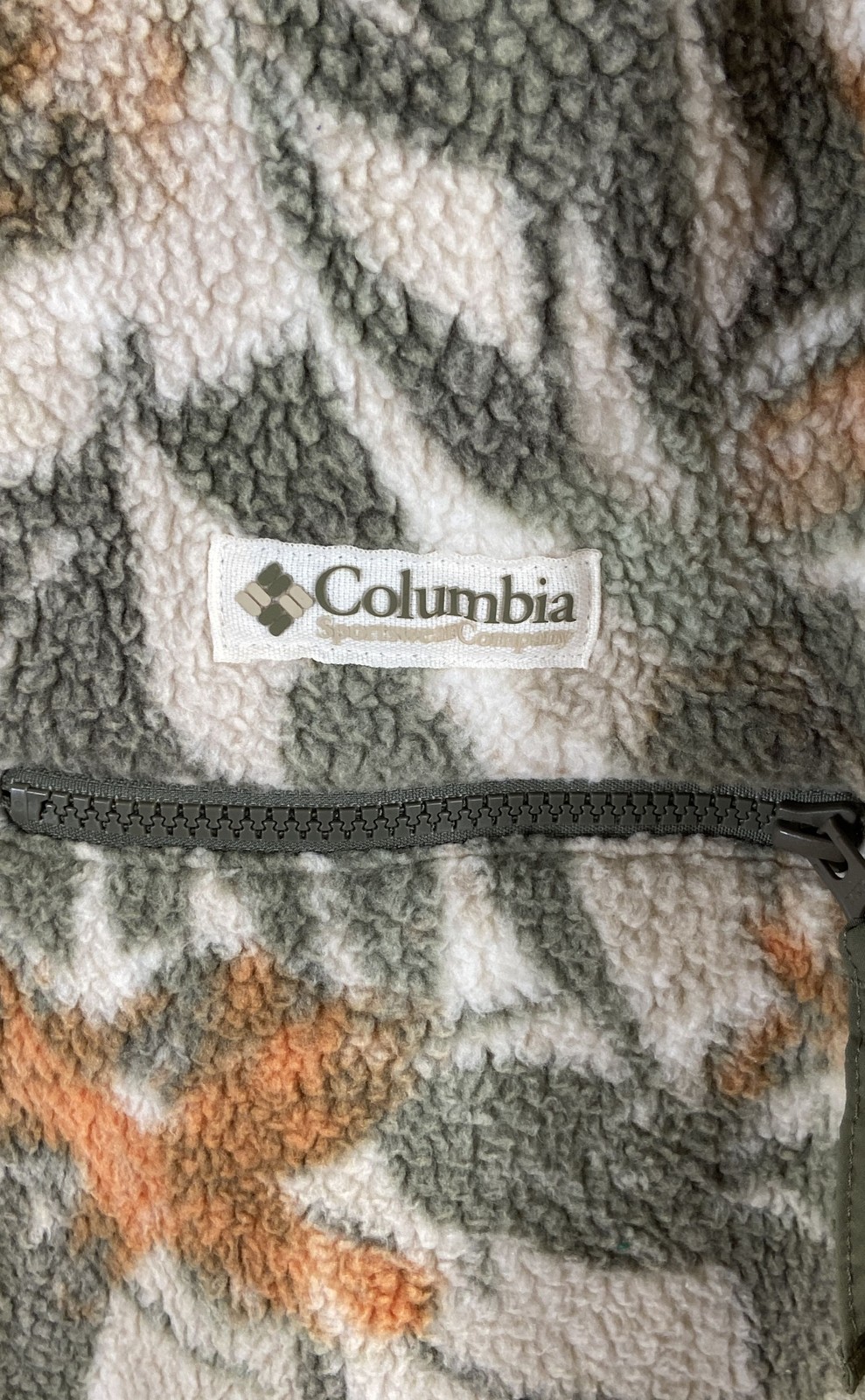 Columbia Men's Helvetia Half Snap Fleece Pullover Floral Sherpa Green XXL Tall