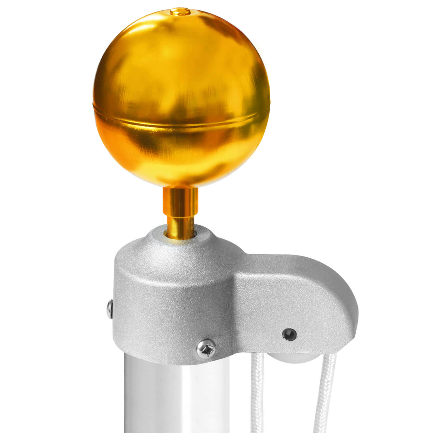 ​Anley Authentic FlagPole Truck with Nylon Pulley - Sliver Cast Aluminum Body