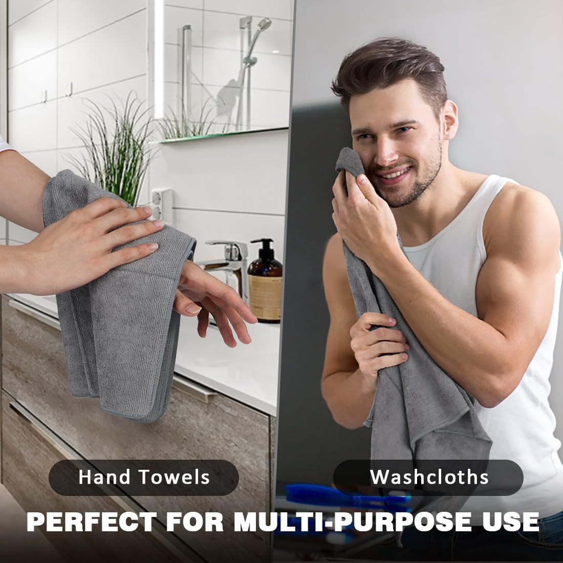 Gym Towels, Highly Absorbent Sweat Towels, Soft and Quick Drying Gym Towel for D