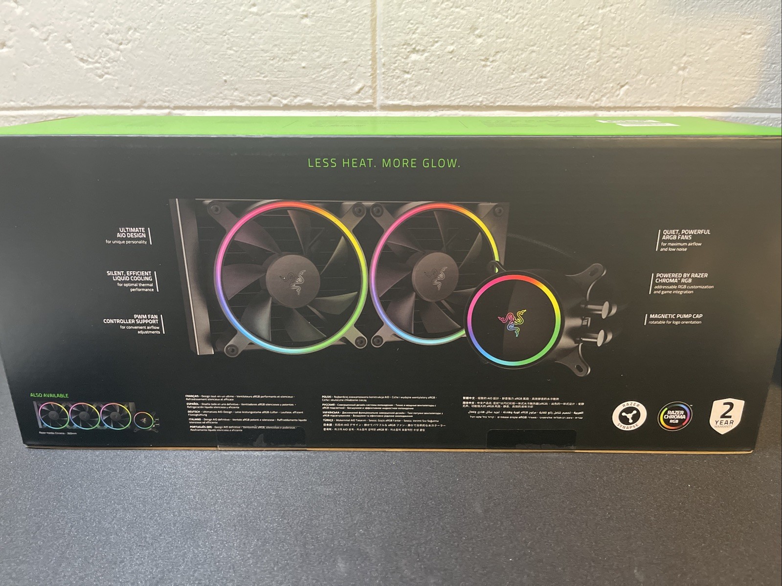 Razer Hanbo Chroma RGB AIO Liquid Cooler 240MM (ARGB Pump Cap) NIB