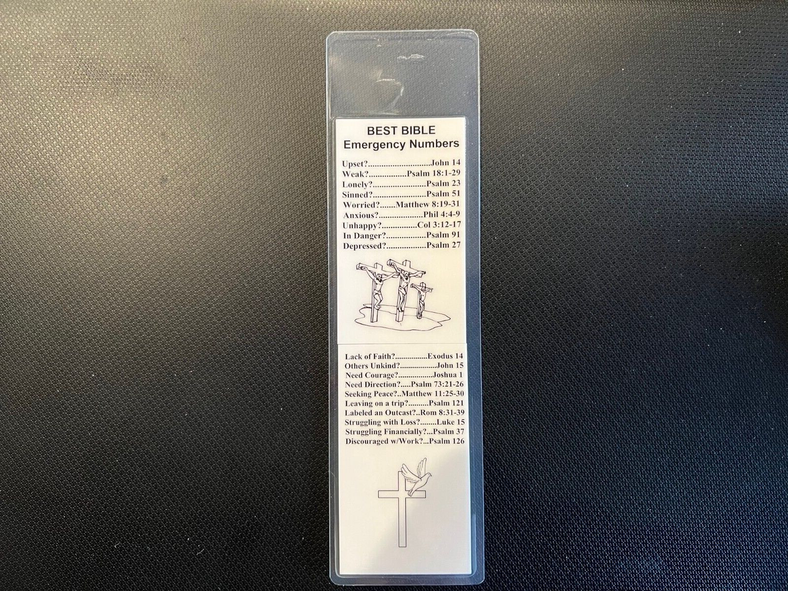 Best Bible Emergency Numbers  ** BOOKMARK **  Laminated