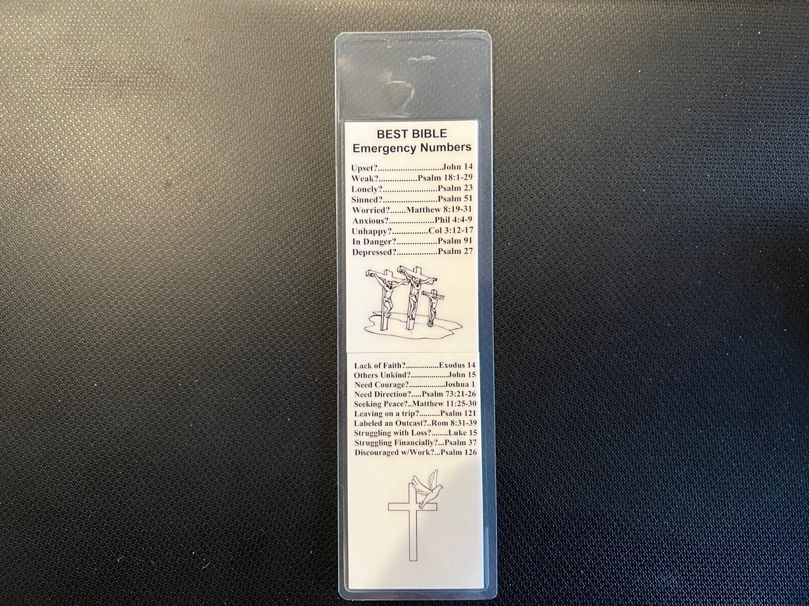 Best Bible Emergency Numbers ** BOOKMARK ** Laminated